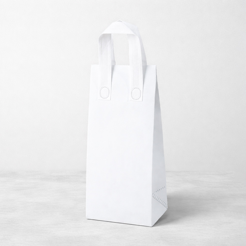 B1 White Single Cup Carrier Bag