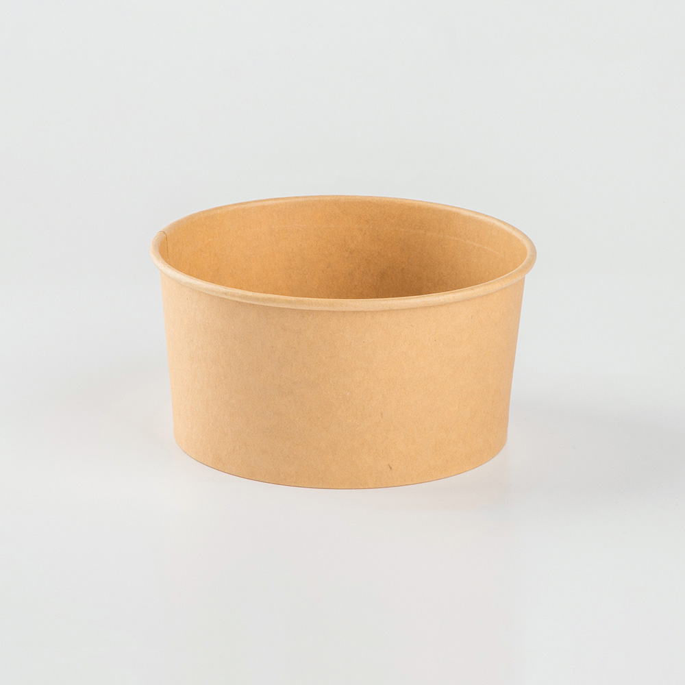 1000ml Kraft Paper Bowl Plain Base 150 Caliber
