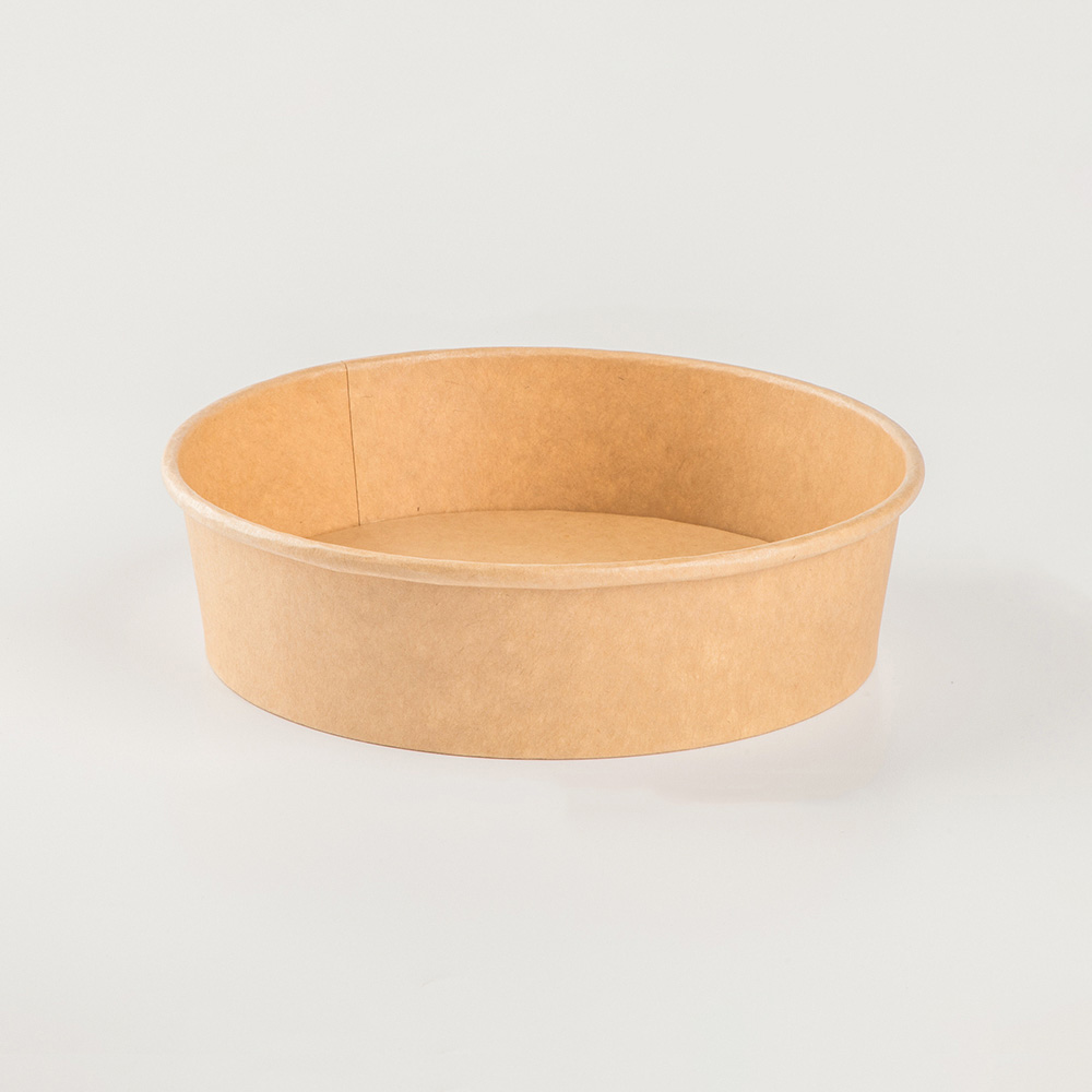 1000ml Kraft Paper Bowl Plain Base 185 Caliber