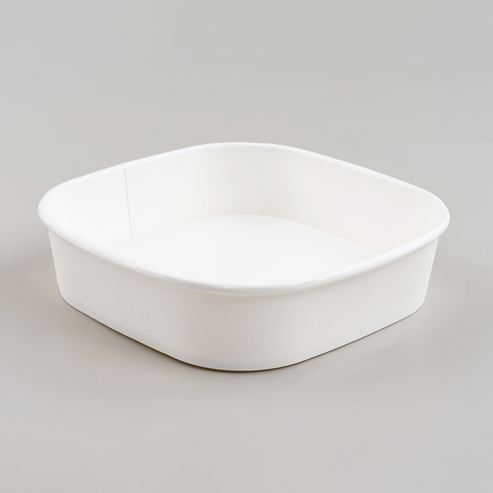 750ml Square White Cardboard Box (Without Lid)